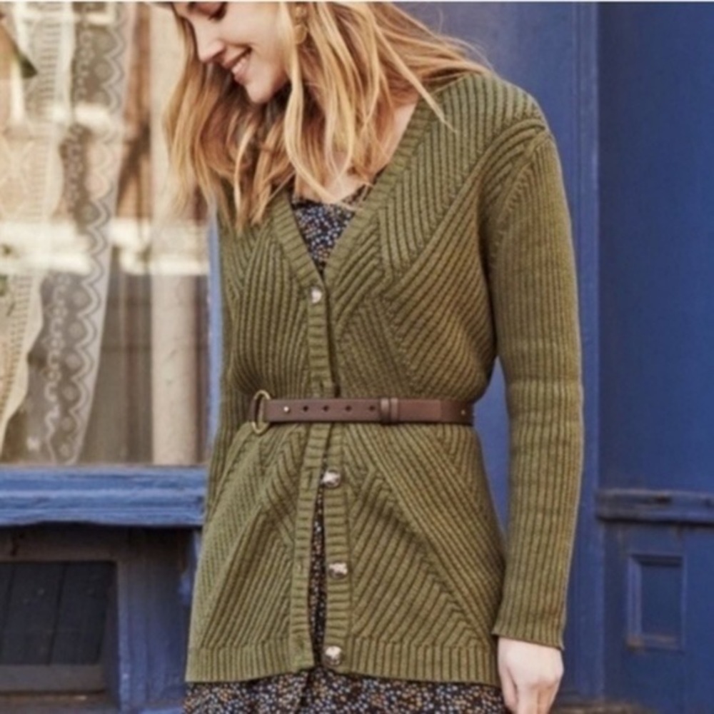 Cabi Women’s Aerial Cardigan, Olive Green, 3536, size small